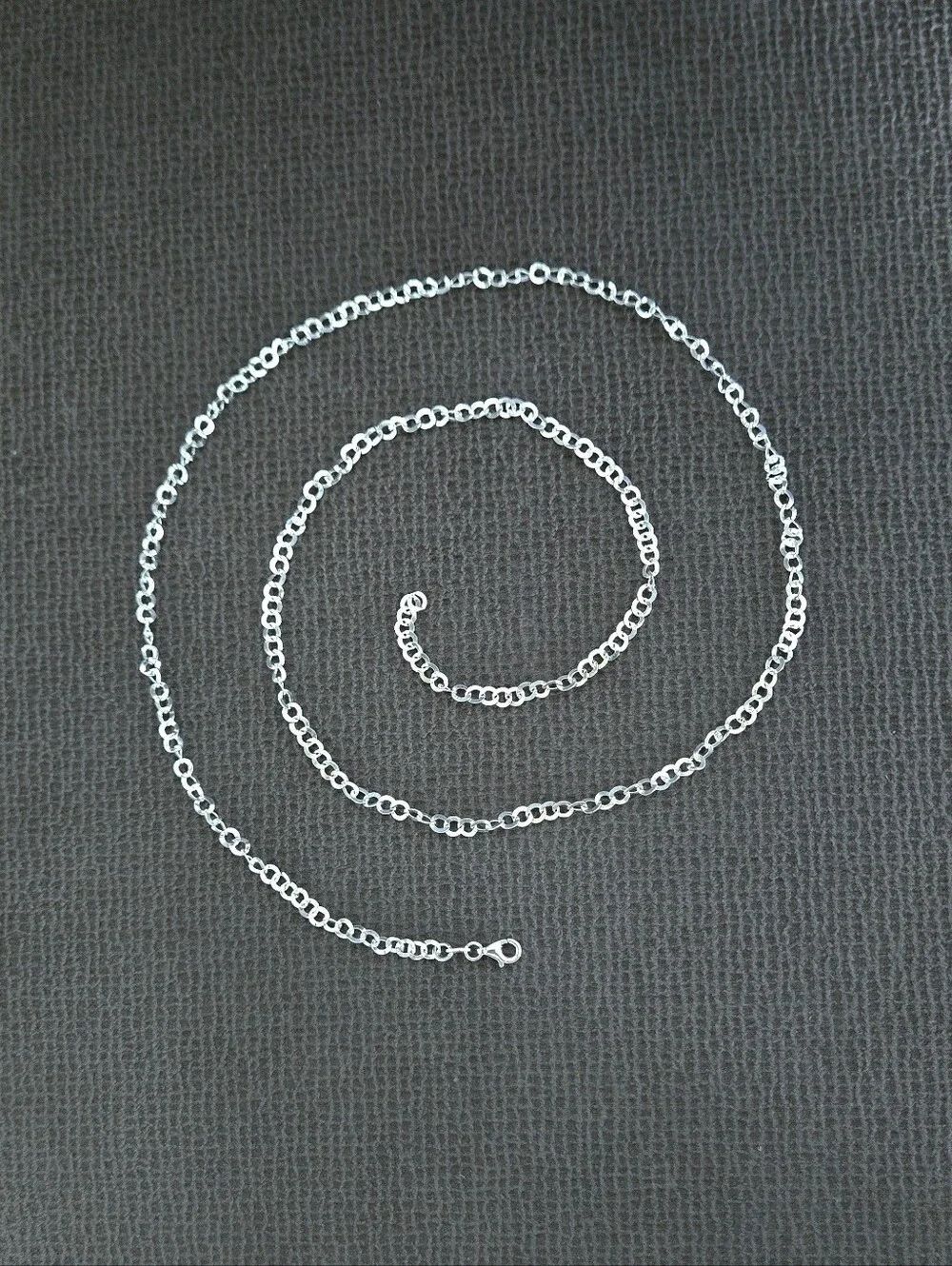 FAS Italy🇮🇹 Silver🤍 Twisted🧬 Flat Circle⭕️ Link Chain⛓️ - NWOT - Picture 10 of 15
